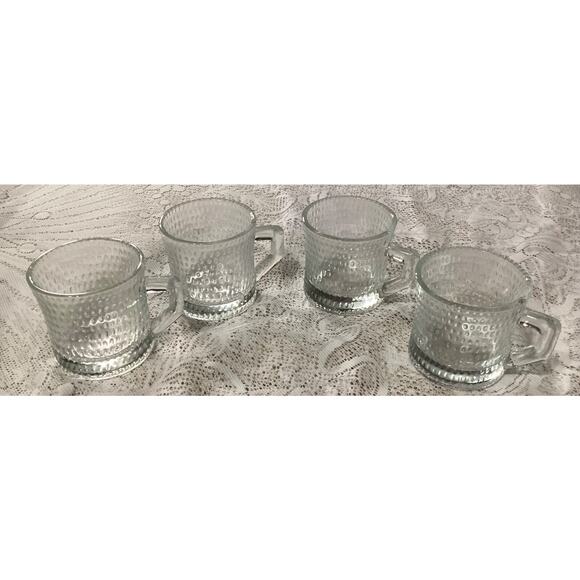 Iittala OIVA TOIKKA Kastehelmi Vintage Cups Clear Set of 4 - Picture 3 of 8